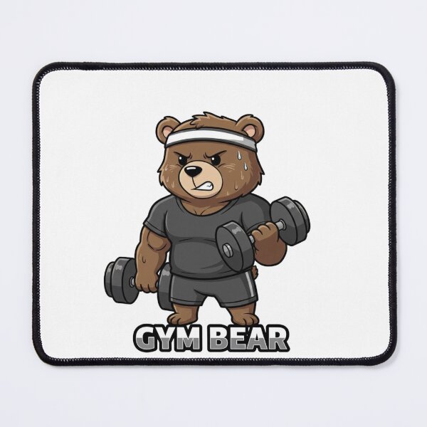 Item preview, Gym Lover Bear - Funny Muscular Bodybuilding & Fitness Humor Tee designed and sold by RelateAndTee.