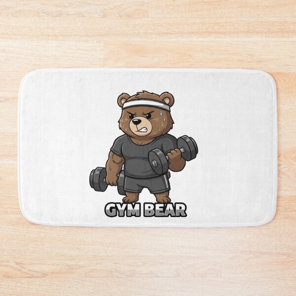 Item preview, Gym Lover Bear - Funny Muscular Bodybuilding & Fitness Humor Tee designed and sold by RelateAndTee.