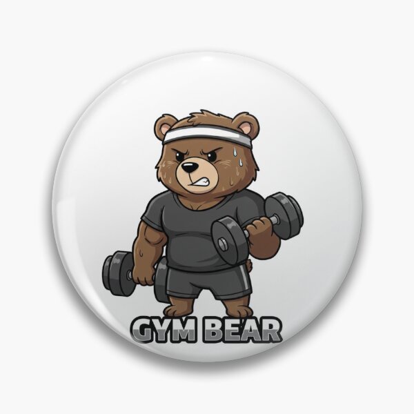 Item preview, Gym Lover Bear - Funny Muscular Bodybuilding & Fitness Humor Tee designed and sold by RelateAndTee.