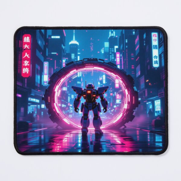 Item preview, Cyberpunk Portal Vibes – Time Travel Meets Neon City designed and sold by FotoworldEdel.
