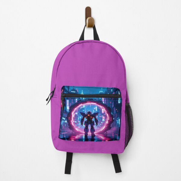 Item preview, Cyberpunk Portal Vibes – Time Travel Meets Neon City designed and sold by FotoworldEdel.