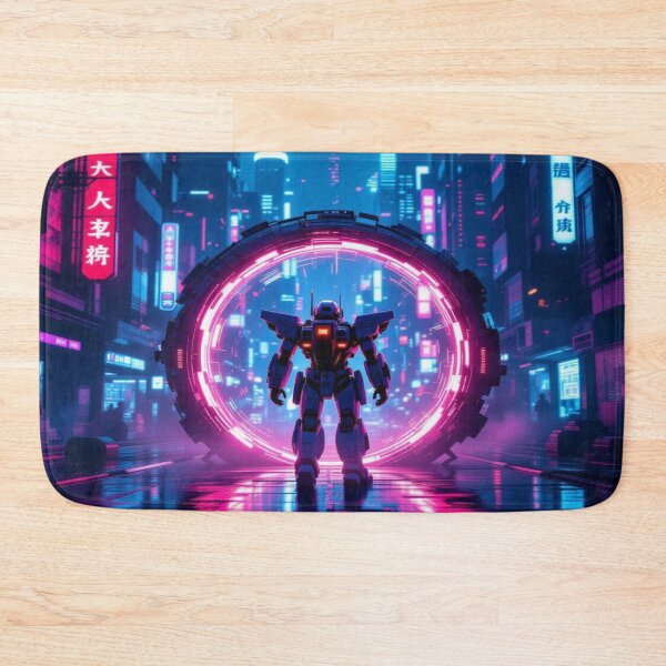 Item preview, Cyberpunk Portal Vibes – Time Travel Meets Neon City designed and sold by FotoworldEdel.