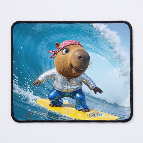 Item preview, Calvin Capybara Surfing designed and sold by LOST GAY LONDON.