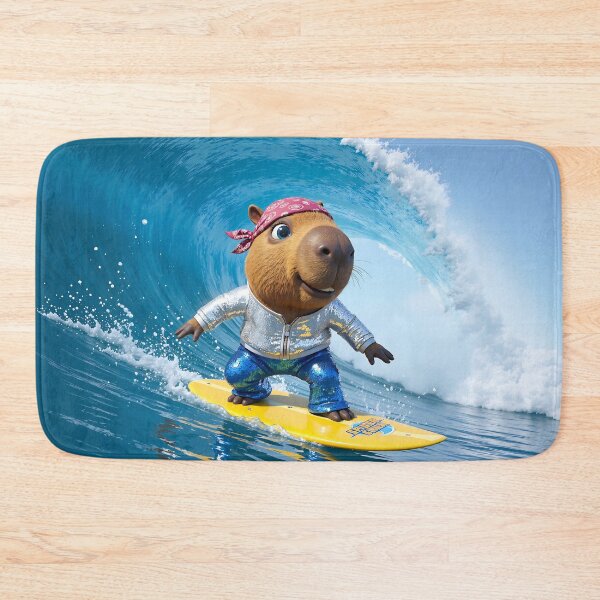Item preview, Calvin Capybara Surfing designed and sold by LOST GAY LONDON.