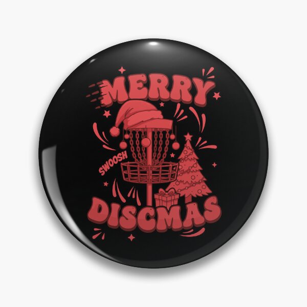 Item preview, Merry Discmas Swoosh Disc Golf Basket Flying Disc designed and sold by LuminOrb.