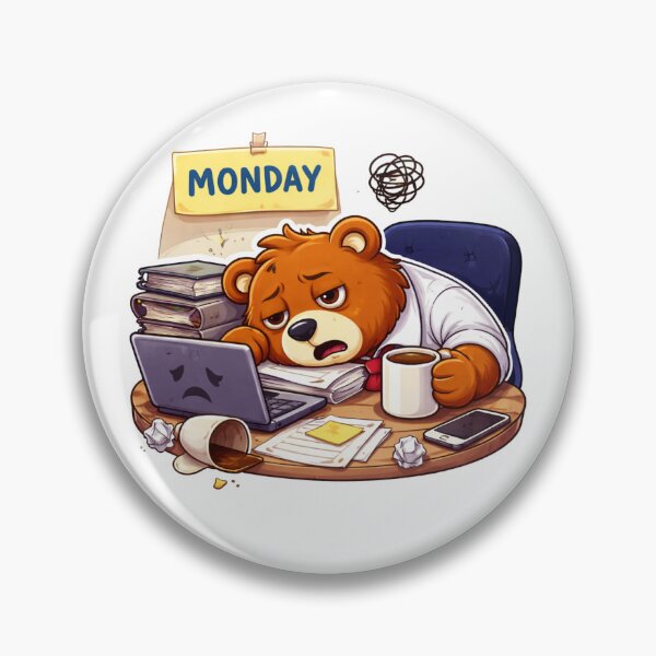 Item preview, Copy of Tired Coffee Lover Bear Illustration designed and sold by RelateAndTee.