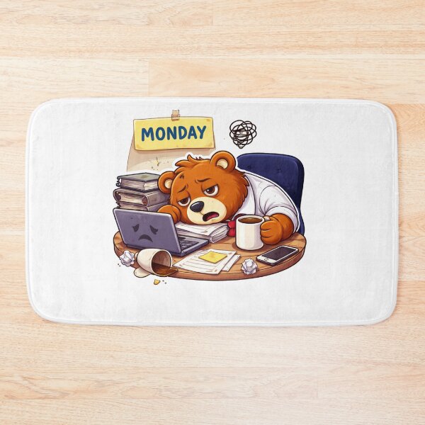 Item preview, Copy of Tired Coffee Lover Bear Illustration designed and sold by RelateAndTee.