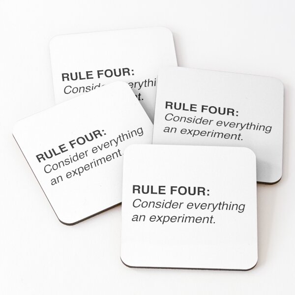 Item preview, Rule Four: Consider Everything an Experiment – Minimal Quote Typography Design designed and sold by OffSignal.