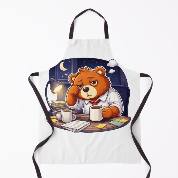 Item preview, Tired Coffee Lover Bear Illustration designed and sold by RelateAndTee.