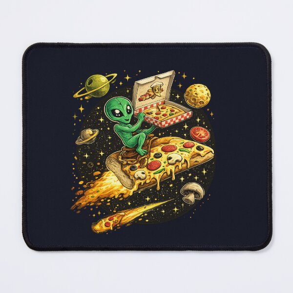 Item preview, Alien Pizza Rider – Space Slice Adventure designed and sold by DesignShopAD.