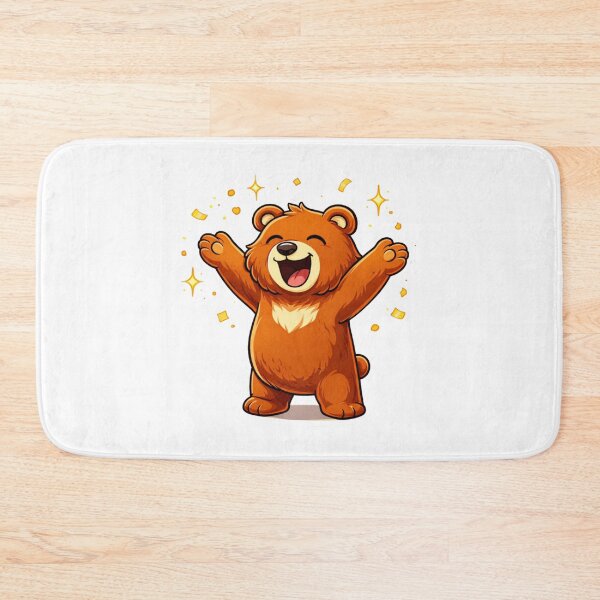 Item preview, Cute Smiling Cartoon Bear Illustration designed and sold by RelateAndTee.