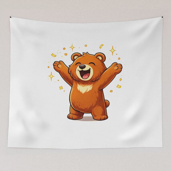 Item preview, Cute Smiling Cartoon Bear Illustration designed and sold by RelateAndTee.