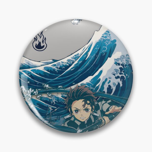 Item preview, Tanjiro Kamado Water Breathing Ukiyo-e Poster designed and sold by Shopunte.