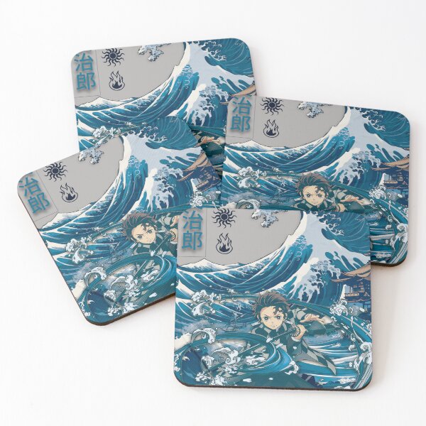 Item preview, Tanjiro Kamado Water Breathing Ukiyo-e Poster designed and sold by Shopunte.