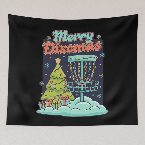 Item preview, Merry Discsmas Funny Disc Golf Flying Disc Basket designed and sold by LuminOrb.