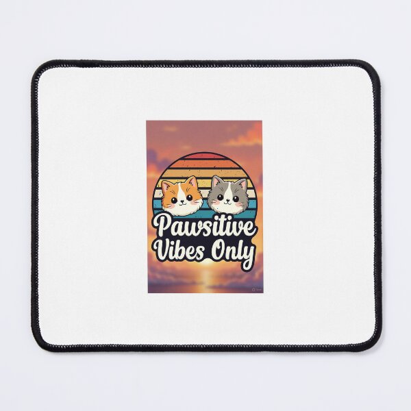 Item preview, Pawsitive Vibes Only Retro Cats Pun designed and sold by PawSomeVibes.