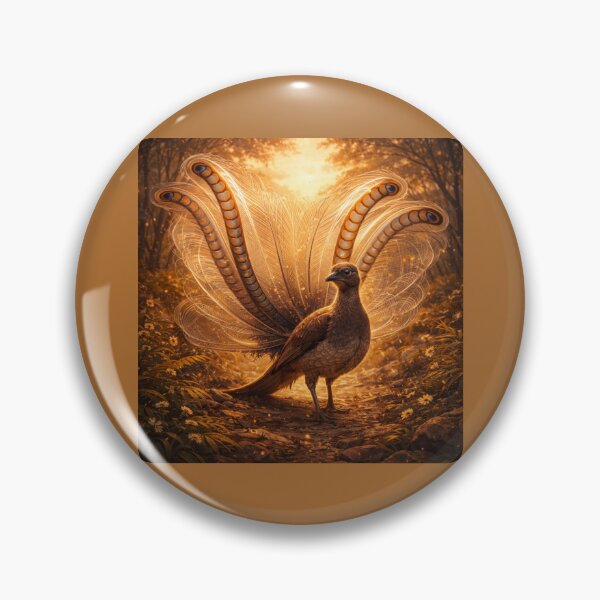 Item preview, Lyrebird of the Golden Grove – Enchanted Fantasy Wildlife Art designed and sold by GeoWild Designs.