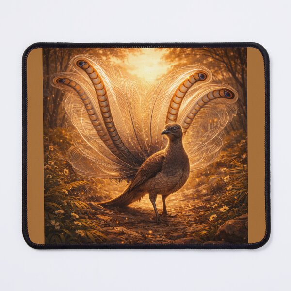 Item preview, Lyrebird of the Golden Grove – Enchanted Fantasy Wildlife Art designed and sold by GeoWild Designs.