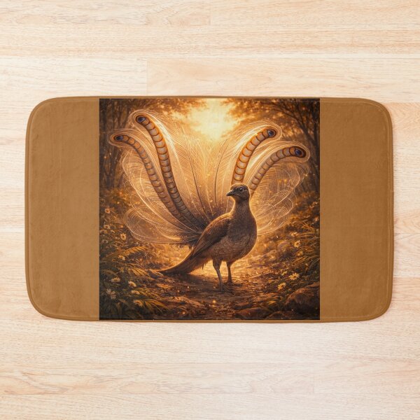 Item preview, Lyrebird of the Golden Grove – Enchanted Fantasy Wildlife Art designed and sold by GeoWild Designs.