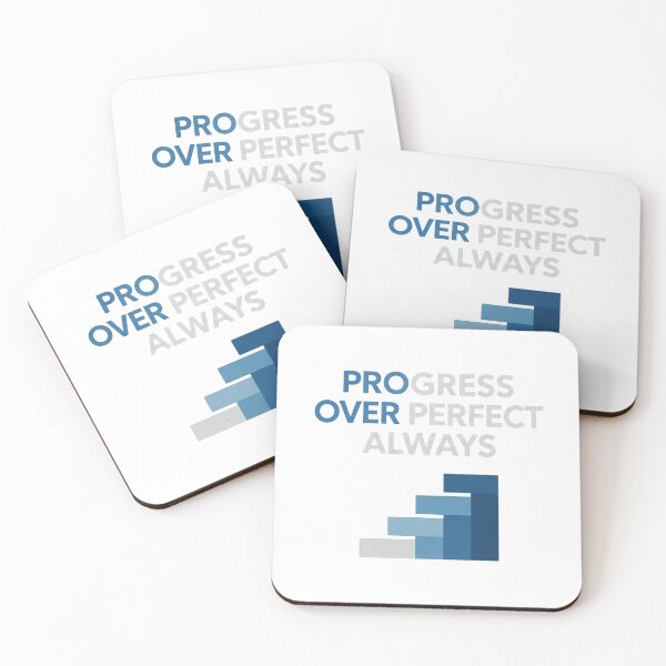 Item preview, Progress Over Perfect Always – Motivational Minimalist T-Shirt Design designed and sold by Iunova.
