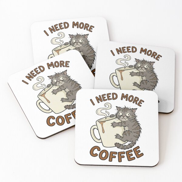 Item preview, I Need More Coffee – Sarcastic Cat Mug Graphic – Humorous Caffeine Lover designed and sold by devilfronty.