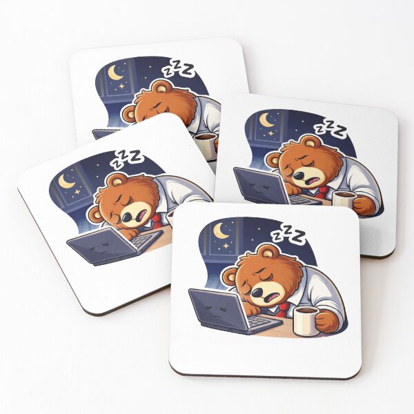 Item preview, Focused Office Bear Illustration designed and sold by RelateAndTee.