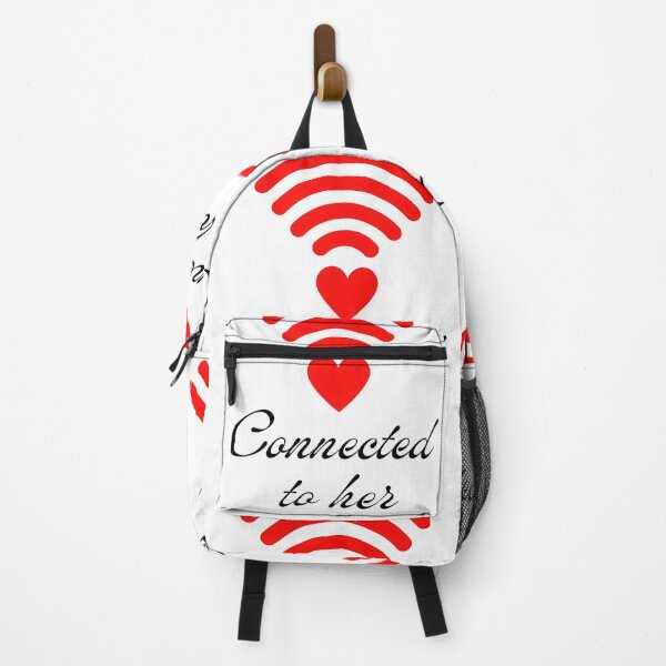 Item preview, Connected to Her – Love WiFi Heart Minimal Art designed and sold by Kruti Collection.