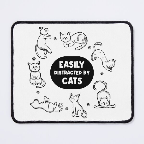 Item preview, Easily distracted by cats design designed and sold by foxcart.