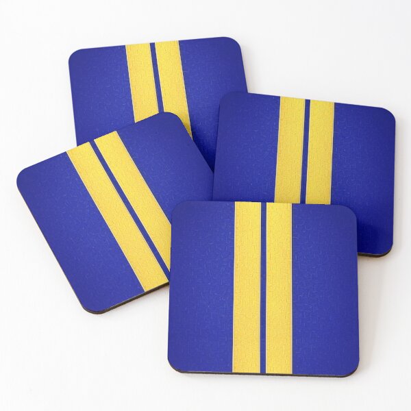 Item preview, Simulated Texture Dual Racing Stripes - Small Gap (Yellow - Royal Blue) designed and sold by Racing Stripes Only.