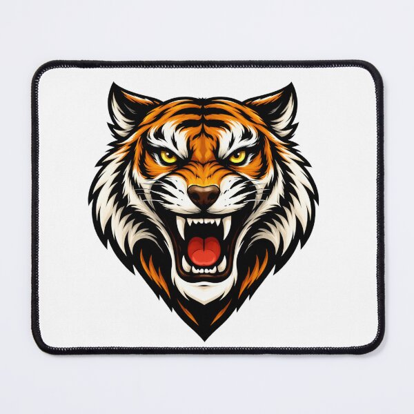 Item preview, Fierce Tiger Head – Bold Animal Illustration designed and sold by RelateAndTee.