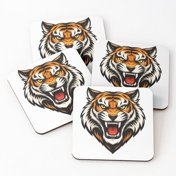 Item preview, Fierce Tiger Head – Bold Animal Illustration designed and sold by RelateAndTee.