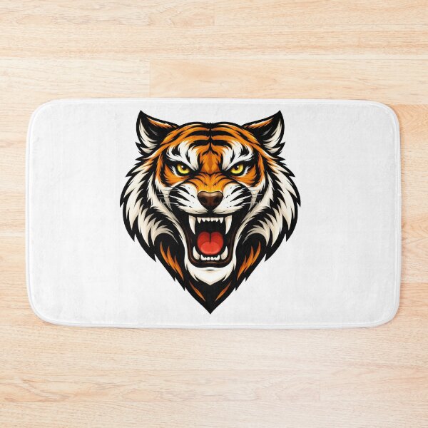 Item preview, Fierce Tiger Head – Bold Animal Illustration designed and sold by RelateAndTee.