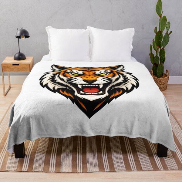 Item preview, Fierce Tiger Head – Bold Animal Illustration designed and sold by RelateAndTee.