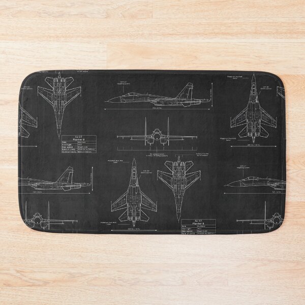 Item preview, SU-27 Flanker Blueprint – Military Jet Fighter Technical Schematic designed and sold by Dyan4.