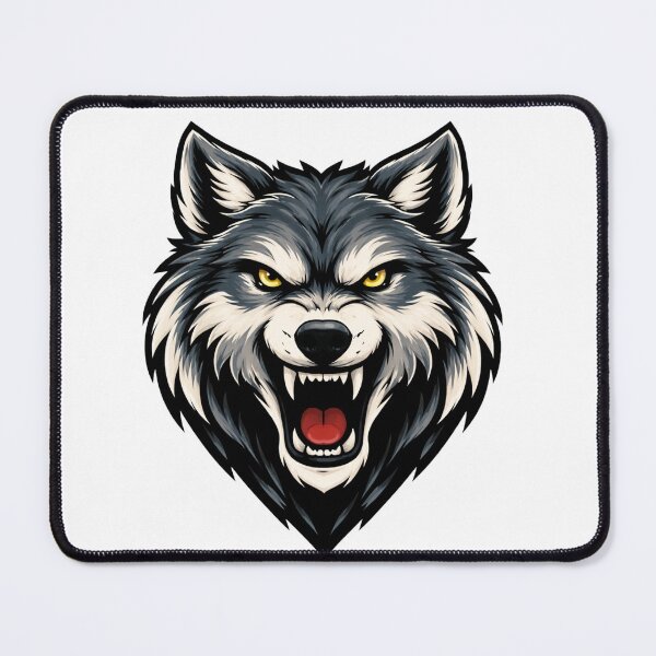Item preview, Fierce Wolf Head – Bold Animal Illustration designed and sold by RelateAndTee.
