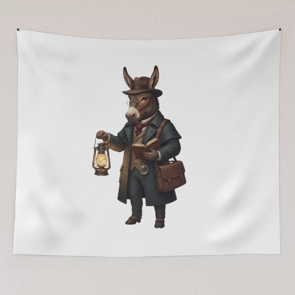 Item preview, The Detective Donkey: Sherlock Holmes Style Illustration designed and sold by CHRIST5000.