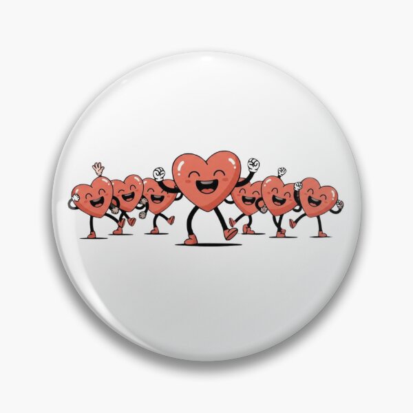 Item preview, Joyful Dancing Hearts Group Kawaii Love Art designed and sold by Innova_Creations.