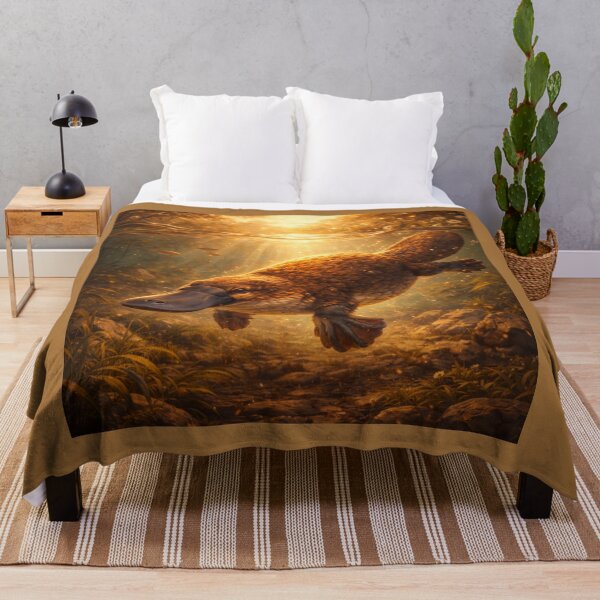Item preview, Platypus of the Golden Stream – Enchanted Australian Wildlife Art designed and sold by GeoWild Designs.
