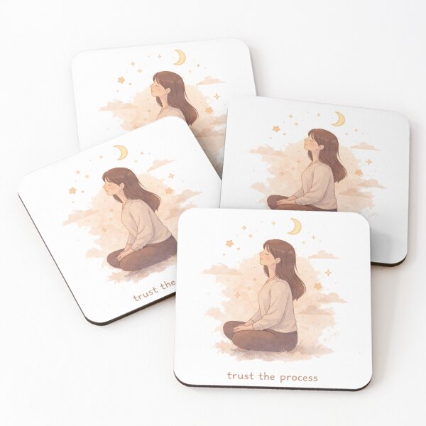 Item preview, Trust the Process – Calm Self Care Meditation Illustration designed and sold by RelateAndTee.