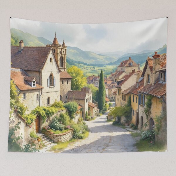 Item preview, Village in the foothills of the Pyrenees (France) designed and sold by jefboutique6150.