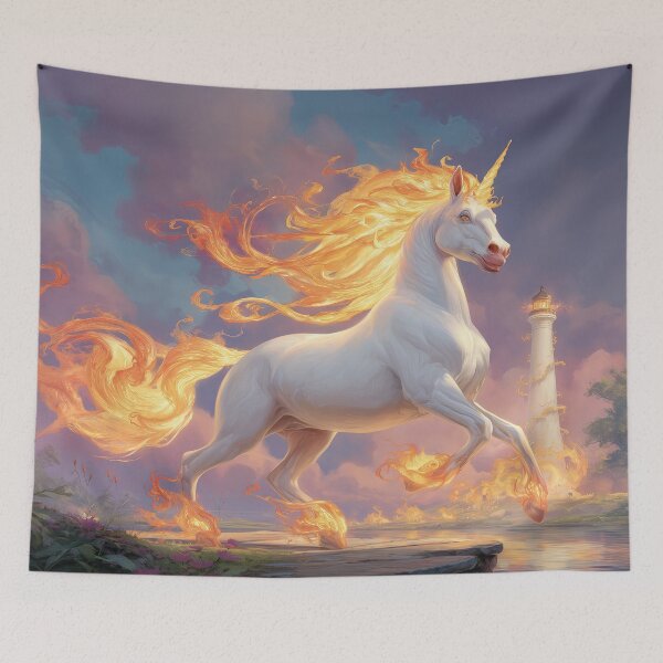 Item preview, Fire Horse with Fiery Horn designed and sold by KieraJewel.