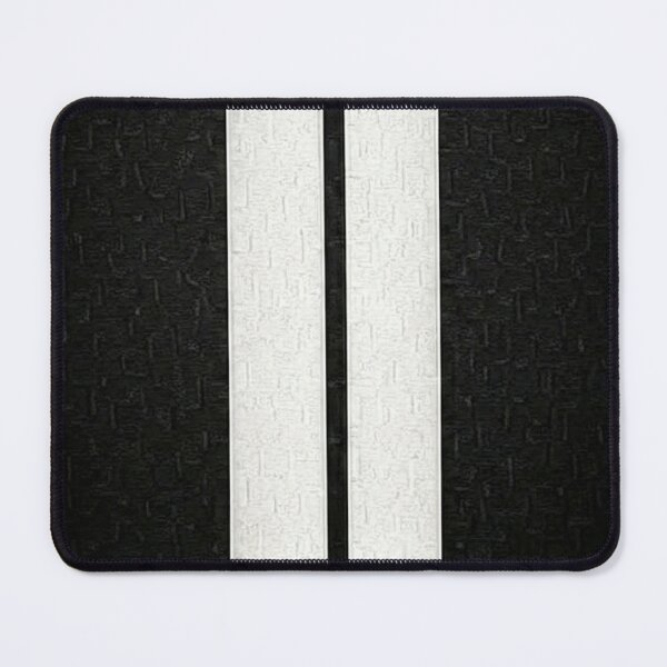 Item preview, Simulated Texture Dual Racing Stripes - Small Gap (White - Black) designed and sold by Racing Stripes Only.
