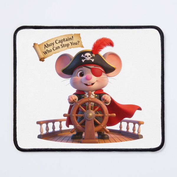 Item preview, Cute Pirate Zippy Mouse Captain Illustration, Pirate Graphic Tee designed and sold by Zippy Creation.