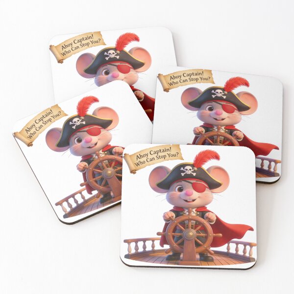 Item preview, Cute Pirate Zippy Mouse Captain Illustration, Pirate Graphic Tee designed and sold by Zippy Creation.
