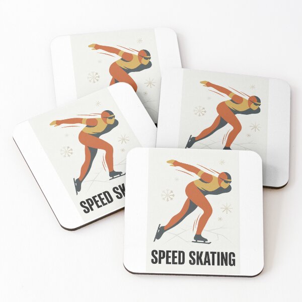 Item preview, Speed Skating Vintage Poster – Minimalist Winter Sports Art Print designed and sold by MiszungART.