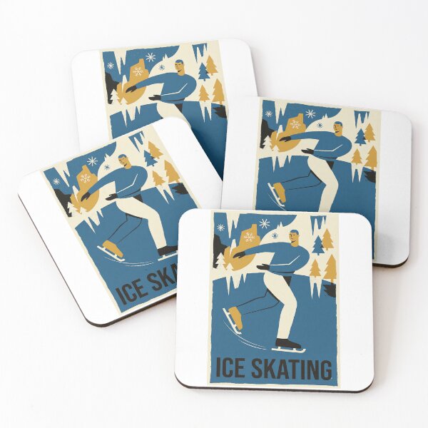 Item preview, Figure Skating Vintage Poster – Elegant Winter Sports Illustration designed and sold by MiszungART.