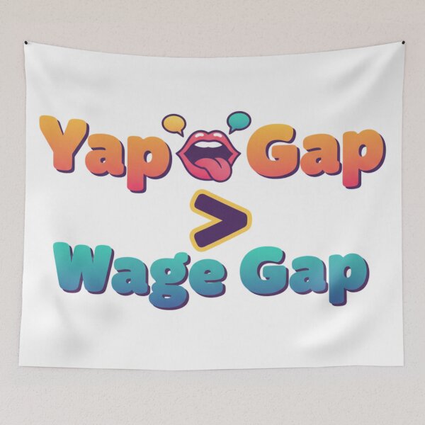 Item preview, Yap Gap > Wage Gap Funny Gen Z Yapper Slang Feminist Pink Purple Bold Quote designed and sold by Selloria.