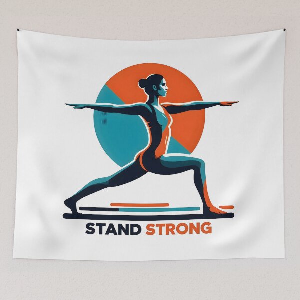 Item preview, yoga pose, meditation, exercise, yogi, fitness, tree pose, asana designed and sold by TrueArtVibes.