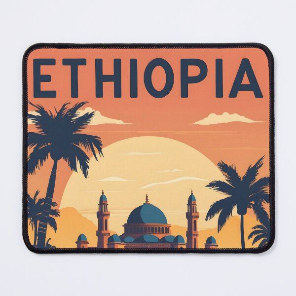 Item preview, Ethiopia Retro Vintage Travel Design designed and sold by TravelersGems.