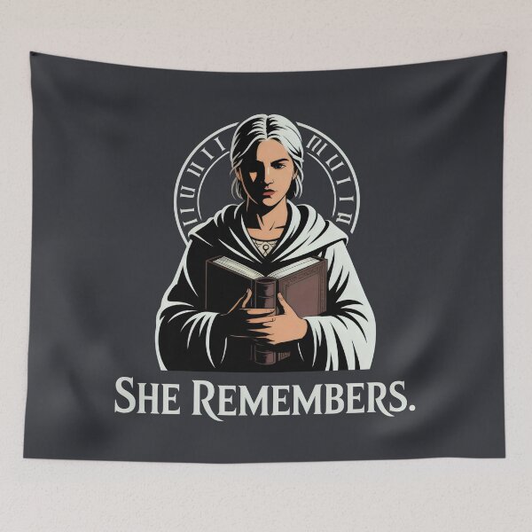 Item preview, She Remembers Dark Fantasy Priestess Scholarly Aesthetic designed and sold by SplashTastic.